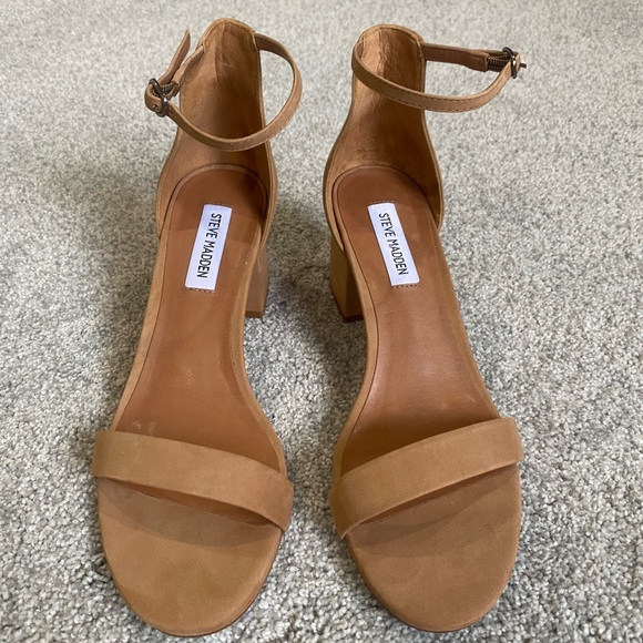 Steve Madden Irenee Tan Nubuck 2 inch Block Heels New In Box Womens size 9 - Picture 4 of 10